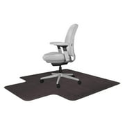 MYXIO Office Desk Chair Mat with - for Low Pile Carpet (with Grippers) Brown, 45 Inches x 53 Inches, Made in The USA