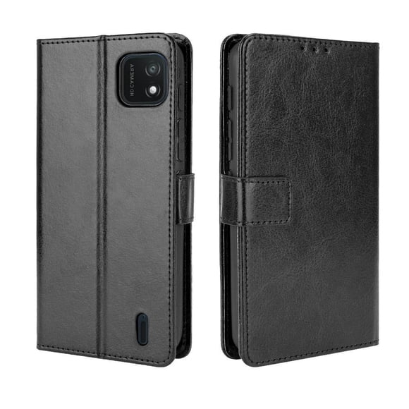 Funda tipo libro para Wiko Y62, cartera todo‑en‑uno, funda multifuncional con tarjetero y correa de muñeca desmontable