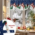 thumbnail image 5 of Christmas Snowman Tie Up Valances Curtain, Xmas Snowflake Tree Navy Blue Adjustable Rod Pocket Short Window Treatment Tie Up Curtains Valances for Kitchen Living Room Bathroom 42x18 Inches, 5 of 9