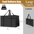 thumbnail image 2 of BYXAS 2-Pack Insulated Food Delivery Bag, XXX-Large Meal Grocery Tote Insulation Bag for Hot and cold Food, Commercial, Large Capacity Reusable Warming Bag, Black + Red, 2 of 9