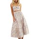 thumbnail image 2 of Txlixc Falda de verano para mujer Boho cintura elástica plisada línea A fluida falda larga de playa con bolsillos Txlixc  Moda, 2 of 5