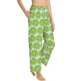 thumbnail image 2 of Xecao Green Lemon Slices Women's Straight Lounge Pajama Pants: The Epitome of Relaxed Sleepwear, 2 of 9
