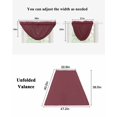 thumbnail image 5 of Red Solid Color Sheer Waterfall Valance Curtains for Window, Aesthetics Contemporary Luxury Rod Pocket Sheer Topper Swag Curtains for Living Room, Kitchen 38.5"W x 47.2"L, 2 Panels, 5 of 7