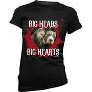 Pit Bull Big Heads Big Hearts Womens Fitted Shirt Gift Pitbull Accessories