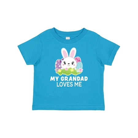 

Inktastic My Grandad Loves Me with Bunny and Easter Eggs Gift Baby Girl T-Shirt