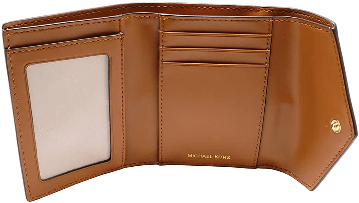 Michael Kors Carmen Women's Medium Bifold Wallet Flap Brown Signature Logo