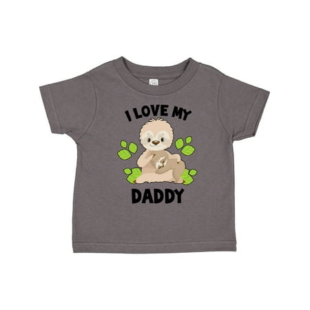

Inktastic Cute Sloth I Love My Daddy with Green Leaves Boys or Girls Toddler T-Shirt