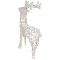 thumbnail image 5 of Northlight Glittered Rattan Reindeer Outdoor Christmas Decoration - 30" - White - Clear Lights, 5 of 5
