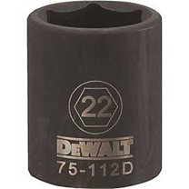 Stanley Tools 7516792 DWMT75112OSP Impact 0.5 Drive 6 Point Socket, 22 mm
