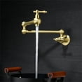 thumbnail image 2 of Cfowner Wall Mount Kitchen Faucet with Double Joint Swing Arm, Pot Filler Folding Faucet for Bar Home Living Room, 2 of 6