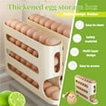 thumbnail image 2 of Egg Holder for Fridge, Egg container for refrigerator, Space-Saving Automatic Rolling Eggs Dispenser, 4 Tiers Fridge Egg Rack for Refrigerator Holds up to 30 pcs, 2 of 9