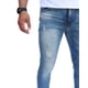 thumbnail image 3 of Pantalón rasgado de mezclilla stretch John Silver  Corte skinny Color azul vainilla, 3 of 4