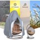 thumbnail image 5 of Funda para silla colgante, fundas para silla columpio de mimbre, cubierta impermeable antipolvo para muebles de jardín (gris), 5 of 5