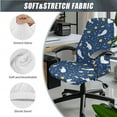 thumbnail image 3 of SCRAWLGOD Seal Spots Lemon Removable Office Chair Slipcover with Armrest Protector 3 Pieces Set Stretch Swivel Chair Covers Comfy Universal Desk Chair Protector, S, 3 of 7