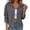 Gray, variant on DeHolifer Women Cropped Shacket Jacket Lapel Winter Button Down Fall Winter Cardigan Corduroy Coat Army Green L