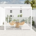 thumbnail image 2 of Mirador 111S Outdoor Pergola Aluminum Deco Wall Skyline 1/3 10' Side, White (Not Pergola), 2 of 6