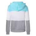 thumbnail image 5 of Womens Cardigan Zip Long Hood Hoodies Sleeve Thin PatchCasual Jacket Contrast Light Weight Cardigan, 5 of 6