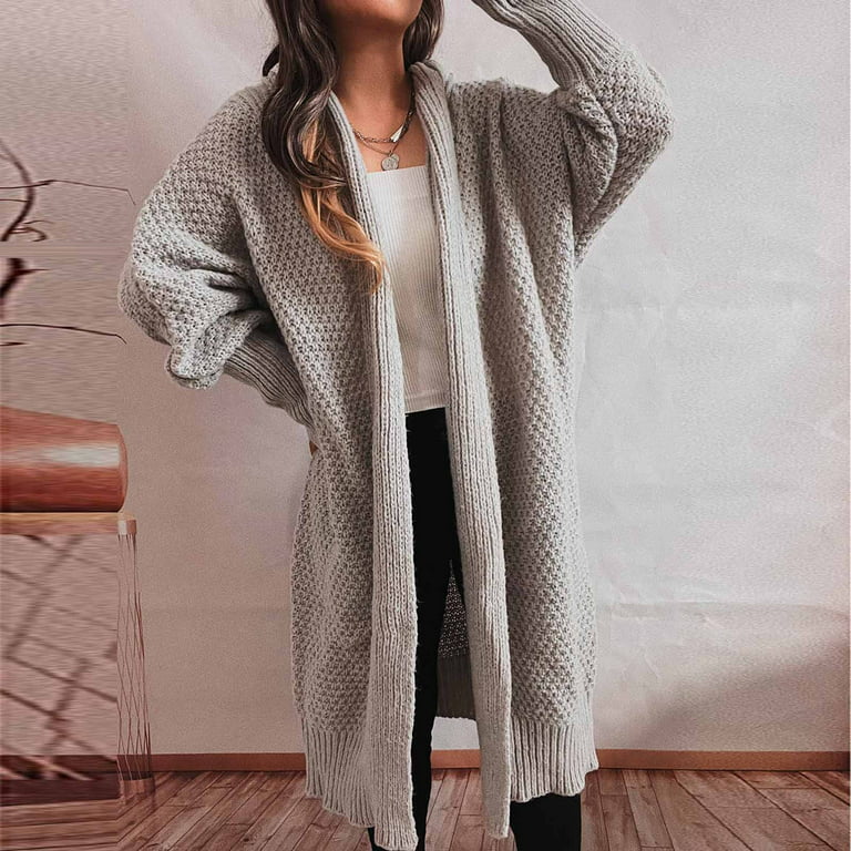 Oversized wool sweater with nursing access
