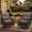 Gray Rattan,Gray Cushion, variant on 3 Piece Patio Swivel Rocker Set, PE Rattan Bistro Set w/ 2 360° Swivel Rocking Chairs and Side Table, Outdoor Conversation Set with Cushions for Patio, Pool, Balcony, Pub, Cafe - Gray