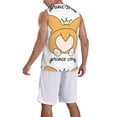 thumbnail image 2 of Naloa Prince Corgi Dog Basketball Jersey Reversible Men's Mesh Athletic Sports Shirts Training Practice S-4XLX-Large, 2 of 6