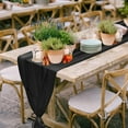 thumbnail image 5 of Hneeds Sheer Chiffon Table Runner, Black, 10 ft Long, for Weddings, Parties, Home Decoration, and Events, 5 of 7