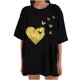 thumbnail image 1 of Blusa informal de manga corta con estampado de manga corta para mujer Fridja bn1790, 1 of 1