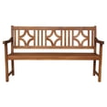 thumbnail image 6 of Sloane 59.1" 3-Seat Ogee Diamond-Back 600-Lbs Support Acacia Wood Outdoor Garden Patio Bench, Teak, 6 of 8