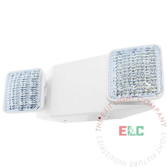 LFI Lights | Standard Bright LED Emergency Light | White Housing | Self Testing [EL-2-W-ST]