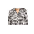 thumbnail image 2 of Charter Club Women's 3/4 Sleeve Printed Polo Top Black Size X-Small, 2 of 3