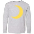 thumbnail image 3 of Inktastic Cute Yellow Moon Long Sleeve Youth T-Shirt, 3 of 5