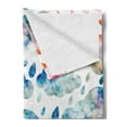 thumbnail image 2 of Modern Soft Flannel Fleece Throw Blanket, Colorful Clouds Pattern with Raindrops Rainy Weather Sky Illustration, Cozy Plush for Indoor and Outdoor Use, 70" x 90", Blue Pink Orange, by Ambesonne, 2 of 5