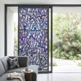 thumbnail image 4 of Purple Blue Teal Butterfly Window Privacy Film, Modern Abstract Art Static Cling UV Sun Blocking Tint Film Heat Control Windows Films for Bedroom Bathroom, Window Stickers 35.4"x78.7", 4 of 8