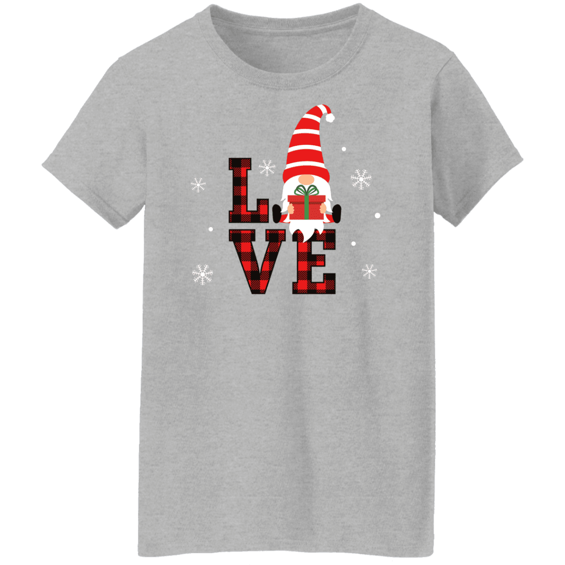 Graphic America Festive Gnomes Christmas Holiday Women's Graphic T