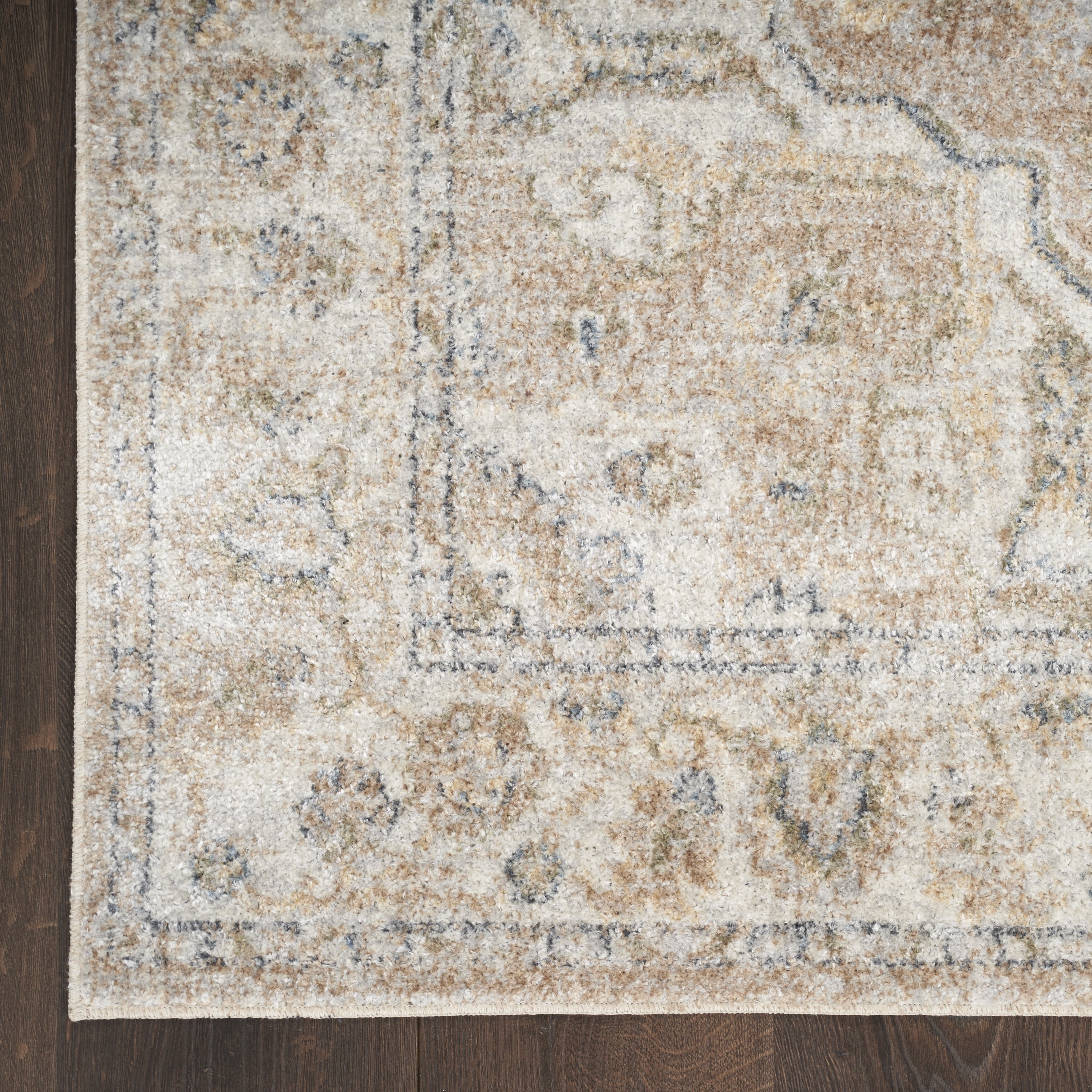 Nourison Astra Machine Washable Persian Beige 6'7" x 9' Area Rug (7x9)