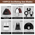 thumbnail image 3 of 159 Pcs Universal Titanium Oscillating Multitool Saw Blades Sandpaper Kits, 3 of 8