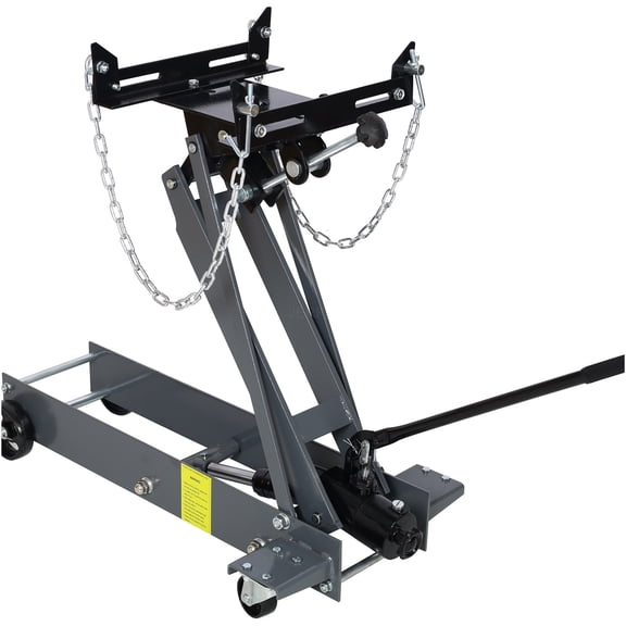 JERFIT 1 Ton Low Profile Transmission Jack with Hydraulic Pump, 2200lb Capacity for Automotive Repair, Light Gray Steel Construction