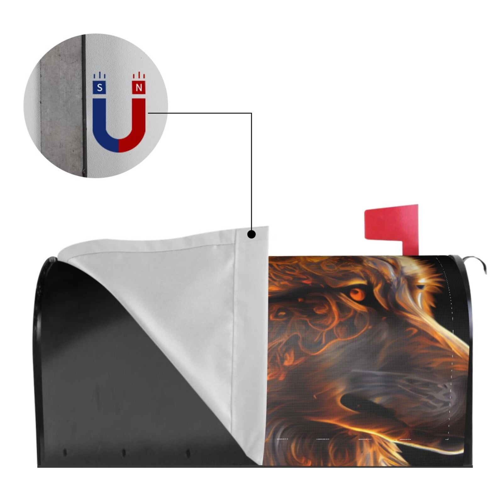 Kdxio Magnetic Mailbox Cover 21x18 in Mailbox Cover Outdoor Decoration Holiday Mailbox Covers for Home Garden Yard-21x18 in