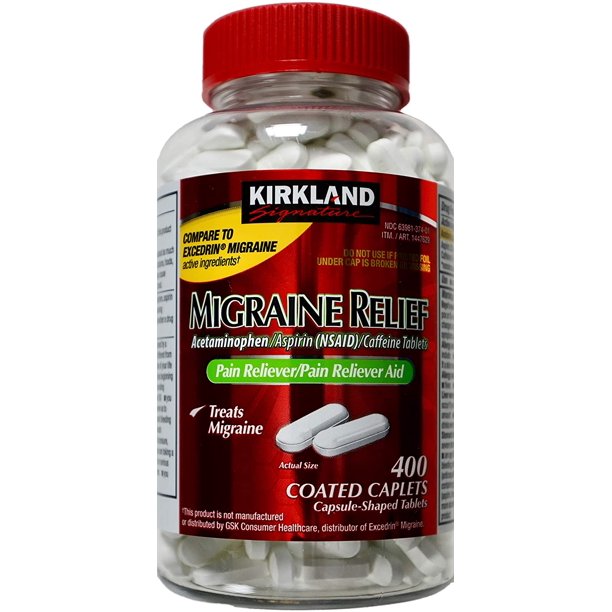 Kirkland Signature Migraine Relief, 400 Coated Caplets