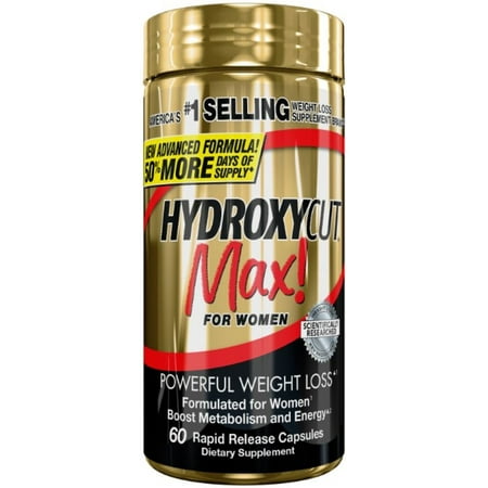 HYDROXYCUT Pro Clinical Max! for Women Weight Loss 60 ea (Pack of 2)
