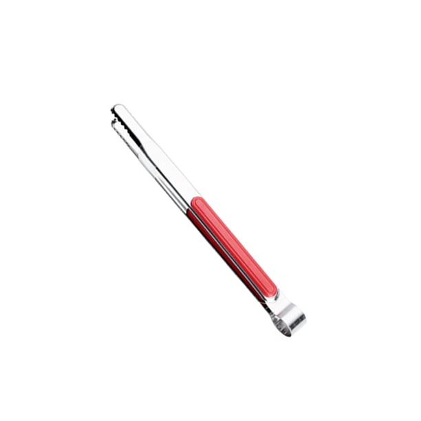 Naiovety Pinza para barbacoa, pinzas para alimentos de alta temperatura, pinzas antiadherentes para Picnic, pan grueso, mango antideslizante, Cocina y Comedor Rojo/8 pulgadas (19.5 cm)