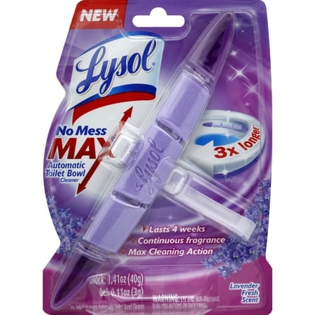 Lysol No Mess Max, Automatic Toilet Bowl Cleaner, Lavender Fields Scent, 1 Count