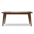 thumbnail image 5 of Simpli Home Draper SOLID WOOD and Rubberwood 66 inch x 40 inch Rectangle Mid Century Modern Dining Table in WALNUT WOOD, 5 of 13