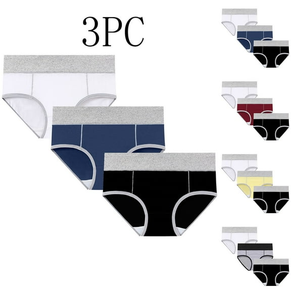 Agkizg Plus Size Womens Panties,Breathable Underwear for 3PC Women's Large Solid Color Menstrual High Waist Pants with Hip Lifting Underwear 3PK