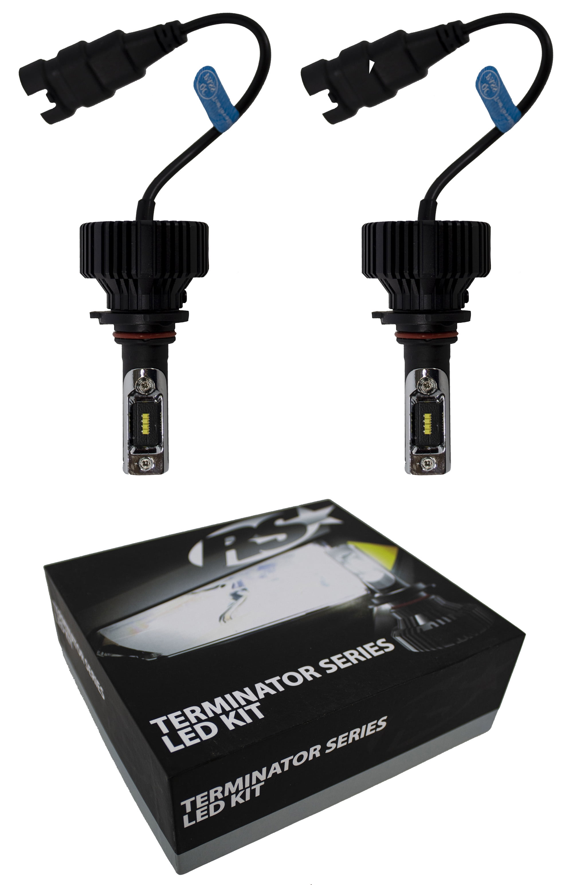 H10 LED Headlight Conversion Kid Bulbs Terminator Fanless 6000LM Plug n