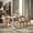 Antique White, variant on Merrick Lane 60" Wooden Dining Table with Trestle Style Base and Seating for 6 in Light Cappuccino