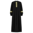 thumbnail image 3 of TSSOE Long Sleeve Muslim Abaya for Girls Liturgical Worship Costume Ramadan Prayer Robe Praise Dress Kaftan Maxi Gown Black 8, 3 of 5