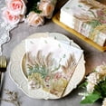 thumbnail image 3 of 200 Pieces  Leaves Decorative Paper Napkins Floral Guest Napkins Tan Leaf with Floral Paper Hand Towels for Bathroom Disposable Hand Towels for Baby Shower Holiday Party Supplies, 3 of 14