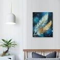 thumbnail image 3 of COMIO  Blue Feather Canvas Wall Art Picture for Living Room Bedroom, 3 of 4