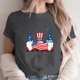 thumbnail image 3 of Camiseta de Cuello de la Tripulación de la Impresión Del Día de la Independencia de las Mujeres, Camiseta Casual Elegante para las Mujeres, 3 of 3