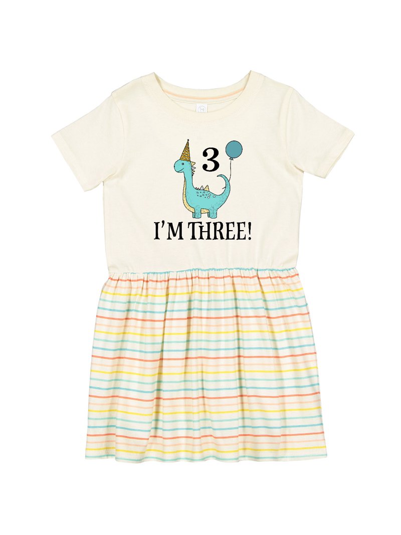 3rd birthday party dress Inktastic 3 Year Old Dinosaur Girls Toddler 3 year baby girl dress for birthday
